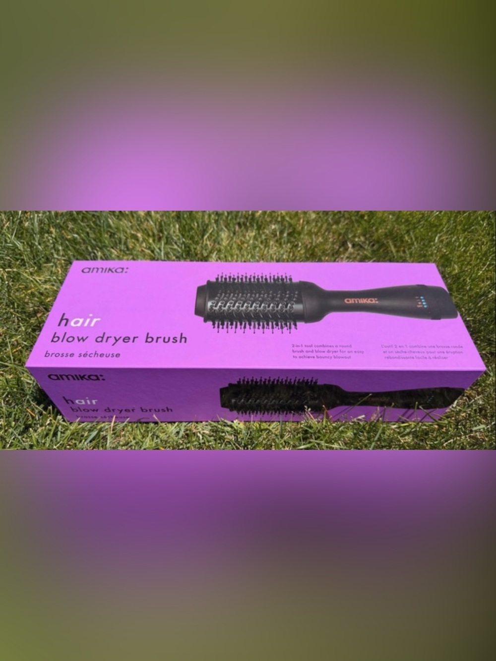 amika Hair Blow Dryer Brush - Pink Box
